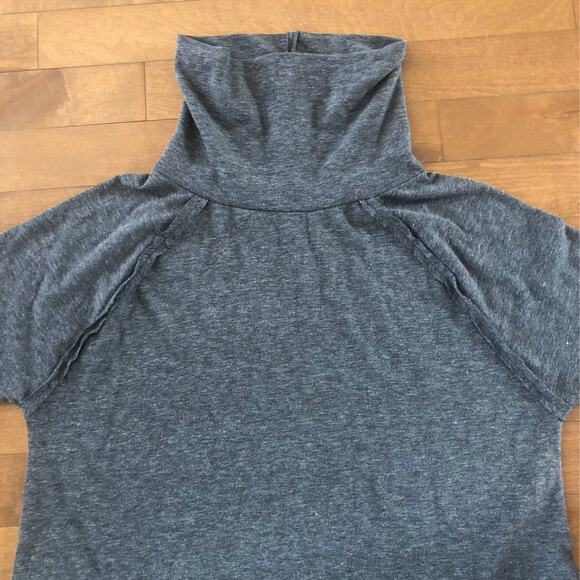 Anthropology ANAMA turtleneck gray high low sweater dress size large - Picture 7 of 12